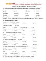 bai tap tieng anh lop 8 unit 11 traveling around vietnam co dap an so 2