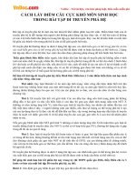 cach lay diem cau cuc kho mon sinh hoc trong bai tap di truyen pha he