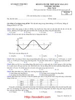 Đề thi thử THPT Quốc gia môn Vật Lý năm 2016 tỉnh Vĩnh Phúc lần 2 vinh phuc lan 2