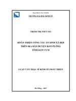 HOÀN THIỆN CÔNG TÁC AN SINH XÃ HỘI  TRÊN ĐỊA BÀN HUYỆN KON PLÔNG  TỈNH KON TUM