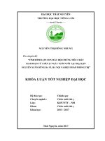 Tình hình lợn con mắc hội chứng tiêu chảy giai đoạn 1  21 ngày tuổi nuôi tại trại lợn Nguyễn Xuân Dũng  Ba Vì  Hà Nội và biện pháp phòng trị. (Khóa luận tốt nghiệp)