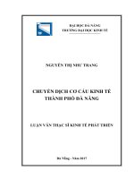 Chuyển dịch cơ cấu kinh tế thành phố Đà Nẵng