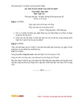 de thi tuyen sinh vao lop 10 mon ngu van so gd dt quang ninh