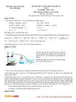 de thi thu vao lop 10 chuyen mon hoa truong thpt chuyen nguyen hue