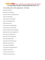 tu vung tieng anh lop 6 chuong trinh moi unit 4 5 6