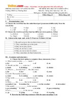 de kiem tra hoc ki 2 mon tieng anh lop 6 truong thcs ly thuong kiet an giang co dap an