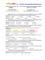 bo de thi thu thpt quoc gia nam 2017 mon tieng anh co dap an so 13