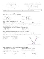 Đề kiểm tra 1 tiết Giải tích 12 chương 2 (Mũ - Logarit) năm học 2017 - 2018 trường Đông Du - Đăk Lăk - TOANMATH.com de 888