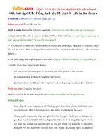 giai bai tap sgk tieng anh lop 12 unit 8 life in the future