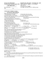 Đề thi học kì 2 môn Lịch sử lớp 11 trường THPT Chuyên Lê Quý Đôn, Bình Định năm 2015