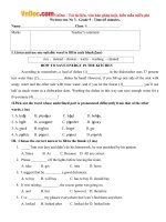 de kiem tra 1 tiet so 3 mon tieng anh lop 9 thcs phuong trung ha noi nam hoc 2016 2017