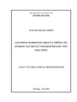 Giải pháp marketing dịch vụ thông tin di động tại Trung tâm Kinh doanh VNPT Đắk Nông