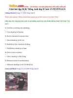 giai bai tap sgk tieng anh lop 8 unit 13 festivals