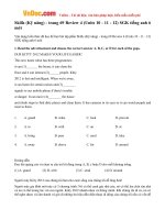 giai bai tap sgk tieng anh lop 6 chuong trinh moi review 4 units 10 11 12