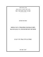 Phòng ngừa tình hình tội phạm trên địa bàn Quận 12, thành phố Hồ Chí Minh