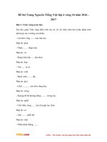 de thi trang nguyen tieng viet lop 4 vong 18 nam 2016 2017
