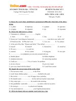 de thi hoc ky 1 mon tieng anh lop 8 truong thcs nguyen thi dinh ba ria vung tau nam hoc 2015 2016