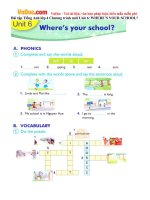 bai tap tieng anh lop 4 chuong trinh moi unit 6 ws your school