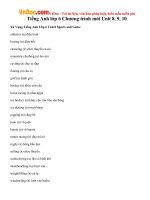 tu vung tieng anh lop 6 chuong trinh moi unit 8 9 10