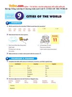 bai tap tieng anh lop 6 chuong trinh moi unit 9 cities of the world
