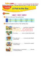 bai tap tieng anh lop 5 chuong trinh moi unit 6 a visit to the zoo