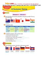 bai tap tieng anh lop 5 chuong trinh moi unit 1 a summer camp