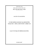 Vấn đề chính sách đào tạo, bồi dưỡng Ngoại ngữ  Tiếng Anh ở nước ta hiện nay (LV thạc sĩ)