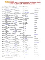 bai tap tieng anh lop 9 unit 10 life on other planets co dap an