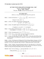 de thi tuyen sinh vao lop 10 mon toan so gddt tay ninh