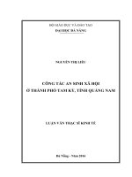 Công tác an sinh xã hội ở thành phố Tam Kỳ, tỉnh Quảng Nam