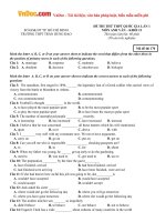 de thi thu thpt quoc gia mon tieng anh truong thpt tran hung dao tp ho chi minh co dap an giai thich chi tiet lan 1