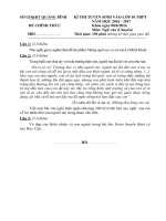 de thi vao lop 10 mon ngu van chuyen tinh quang binh nam 2016 2017