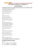 cac dang so sanh cua tinh tu va trang tu tieng anh