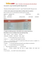 giai bai tap sbt test yourself 2 tieng anh lop 10 chuong trinh moi