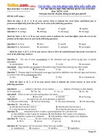 de thi thu thpt quoc gia nam 2017 mon tieng anh truong thpt hoang van thu yen bai co dap an 5