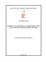 NGHIÊN CỨU GIẢI PHÁP CẢI THIỆN HIỆU NĂNG MẠNG CHUYỂN MẠCH GÓI QUANG (OPS)