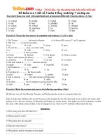 de kiem tra 1 tiet so 3 mon tieng anh lop 7 thcs phuong trung ha noi nam hoc 2016 2017 co dap an