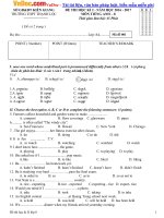 de thi hoc ky 2 mon tieng anh lop 8 truong thcs thanh loc kien giang