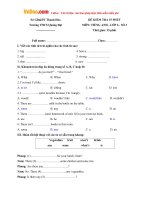 de kiem tra 15 phut mon tieng anh lop 6 truong thcs quang dai thanh hoa