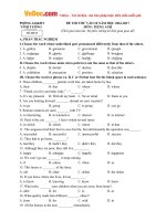 de thi thu vao lop 10 mon tieng anh nam hoc 2016 2017 phong gd dt vinh tuong co dap an