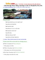 giai bai tap sgk tieng anh lop 6 unit 14 making plans