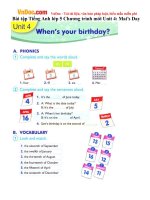 bai tap tieng anh lop 5 chuong trinh moi unit 4 mais day