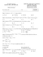 Đề kiểm tra 1 tiết Giải tích 12 chương 2 (Mũ - Logarit) năm học 2017 - 2018 trường Đông Du - Đăk Lăk - TOANMATH.com de 891