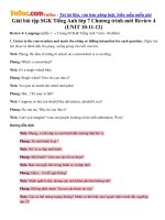 giai bai tap sgk tieng anh lop 7 chuong trinh moi review 4 unit 10 11 12