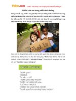 noi loi cam on trong nhieu tinh huong