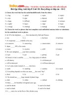 bai tap tieng anh lop 8 unit 10 recycling co dap an so 2