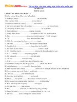 on thi hoc ky 2 mon tieng anh lop 8 chuyen de dang cua dong tu