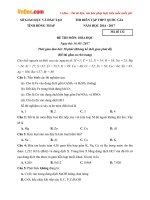 de thi thu thpt quoc gia nam 2017 mon hoa hoc so gd dt dong thap