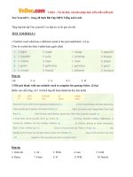 giai bai tap sbt test yourself 2 tieng anh lop 6 chuong trinh moi