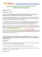 giai bai tap tieng anh lop 9 chuong trinh moi unit 12 communication skills 1